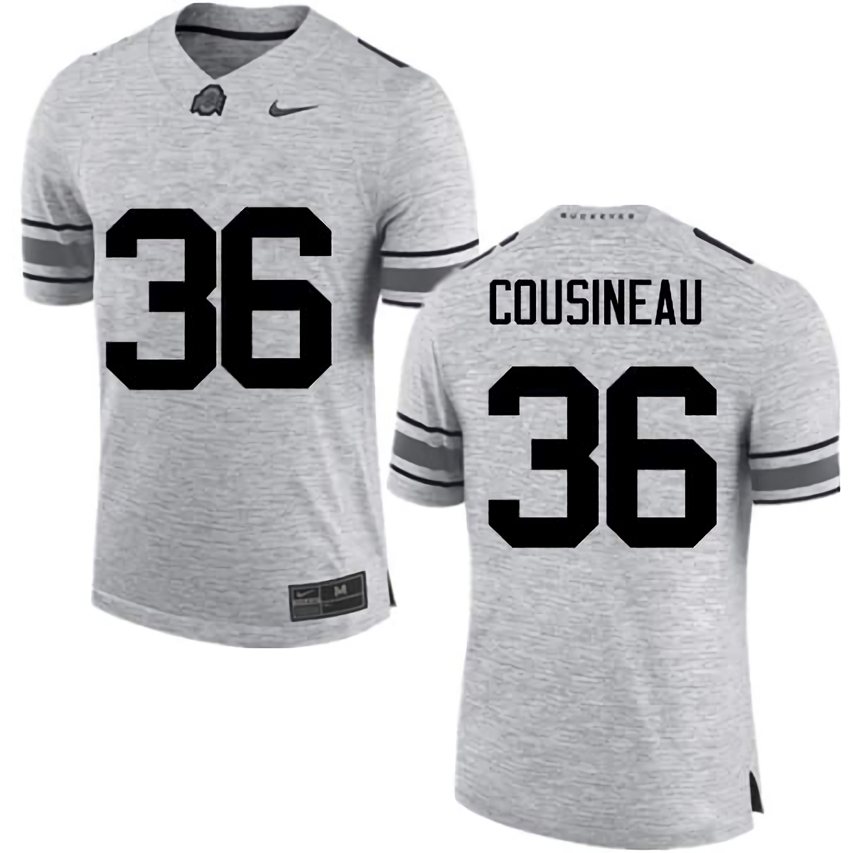 Tom Cousineau Ohio State Buckeyes Men's NCAA #36 Nike Gray College Stitched Football Jersey LBT8556DU